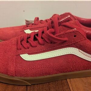 Vans Old Skool Lowpro Skate Shoes Red Mens 6.5 Women's 8 New